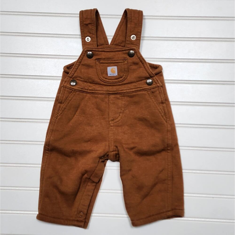 Carhartt Infant Soft Fleece Lined Overalls Size 6 Months Carhartt Brown
